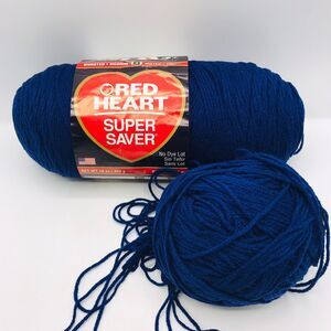 Red Heart Super Saver Acrylic Yarn Soft Navy 0387 One Pound